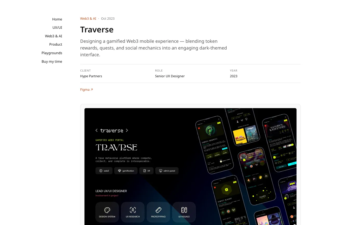 Traverse case study after the fix: the same cover sits on a light grey mat with a thin border and rounded corners.